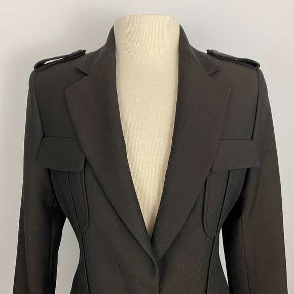 Gucci size EU 40 / US 2 Brown Wool and Silk Blazer - Picture 7 of 11